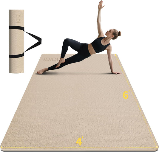 Large Yoga Mat (6'x4') – 8mm & 10mm Thick