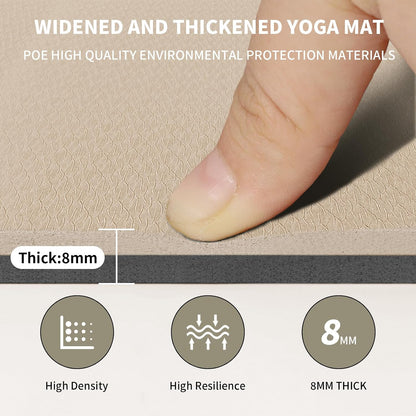 Large Yoga Mat (6'x4') – 8mm & 10mm Thick