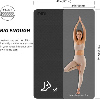 Large Yoga Mat (6'x4') – 8mm & 10mm Thick
