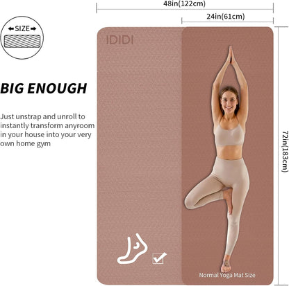 Large Yoga Mat (6'x4') – 8mm & 10mm Thick