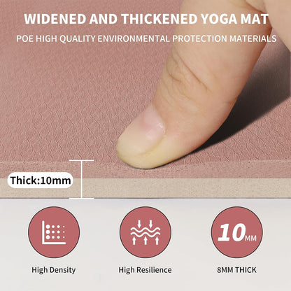 Large Yoga Mat (6'x4') – 8mm & 10mm Thick