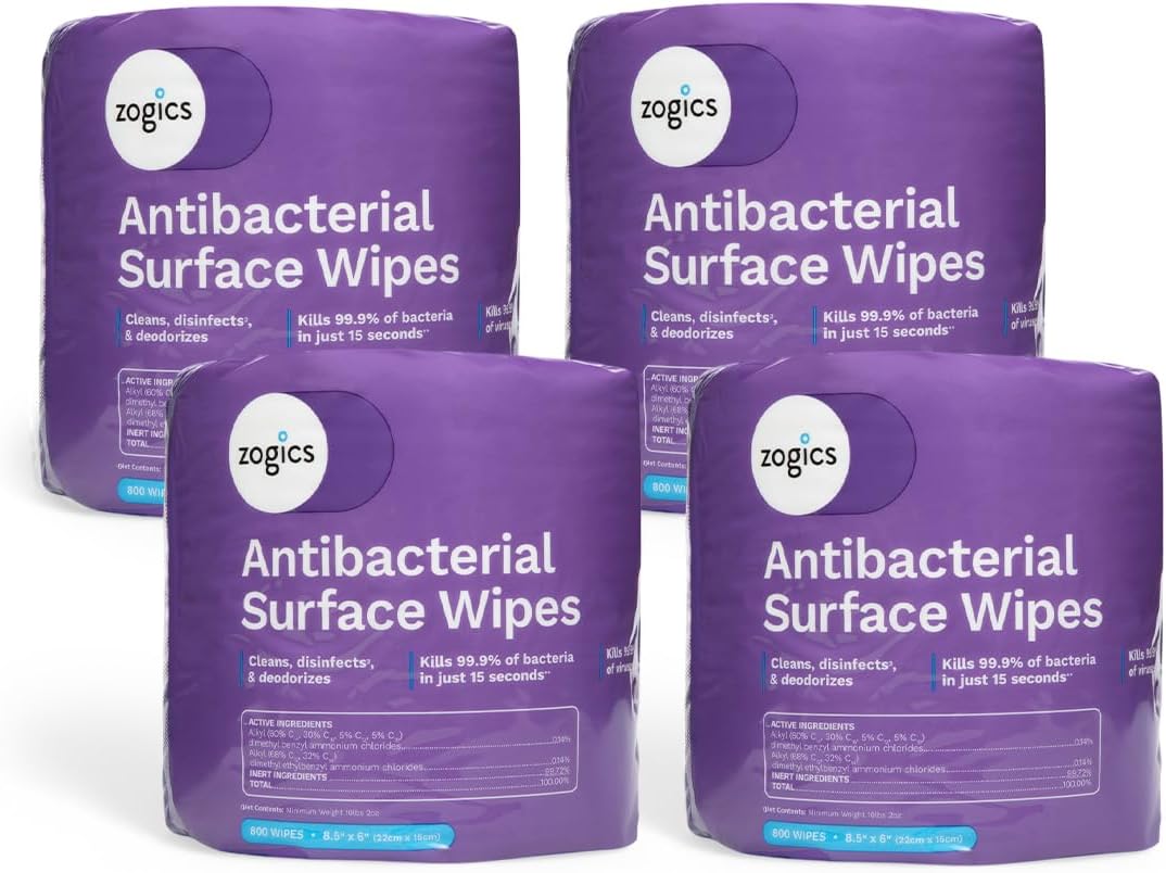 Antibacterial Disinfecting Wipes, 4 Rolls, 3,200 Count