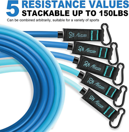 Resistance Bands with Handles, 150 lb Exercise Bands for Home Workout