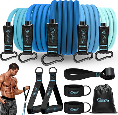 Resistance Bands with Handles, 150 lb Exercise Bands for Home Workout