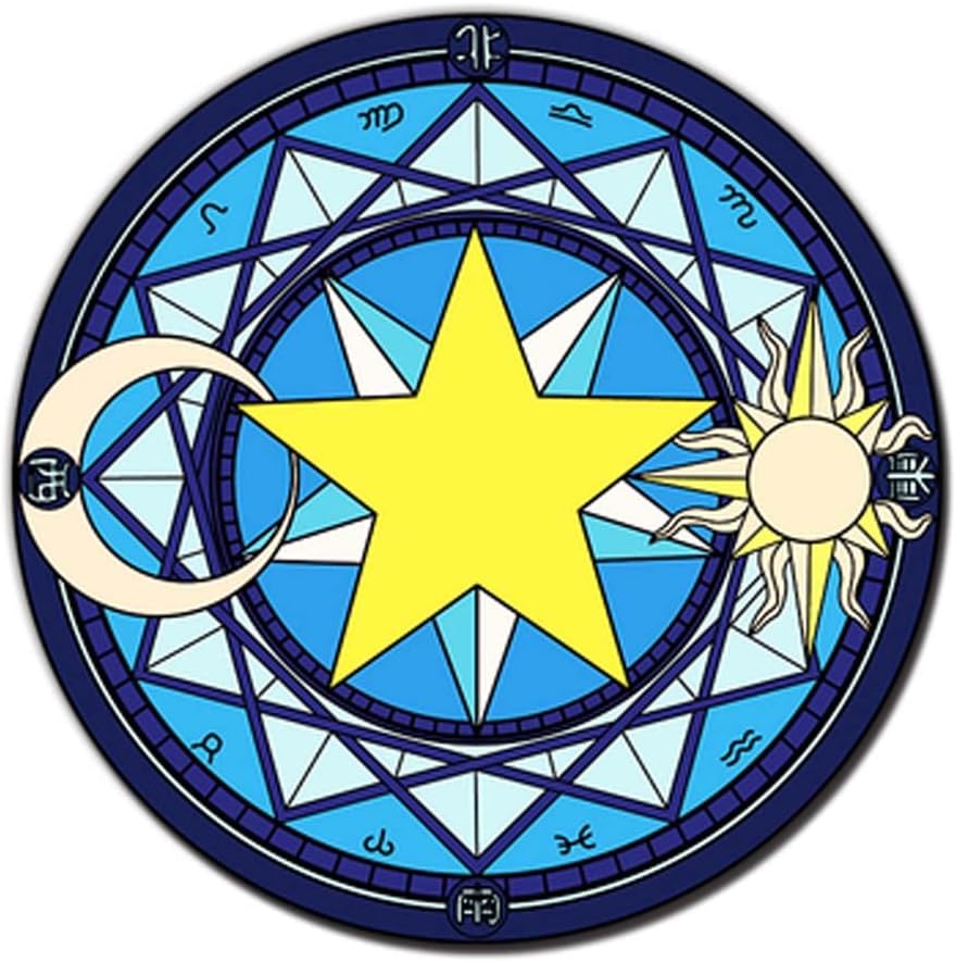 The Magic Circle Pattern Round Carpet Floor Mats Yoga Cushion for Playroom/Cloakroom, E-01