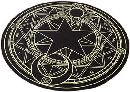 The Magic Circle Pattern Round Carpet Floor Mats Yoga Cushion for Playroom/Cloakroom, E-01