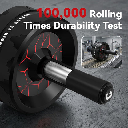 Ab Roller Wheel, Abs & Core Workout Equipment for Home Gym with Knee Pad Accessories, Abdominal Wheel for Full-body Strength Training