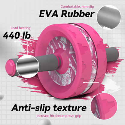 Ab Roller Wheel, Abs & Core Workout Equipment for Home Gym with Knee Pad Accessories, Abdominal Wheel for Full-body Strength Training