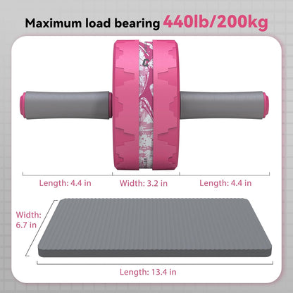 Ab Roller Wheel, Abs & Core Workout Equipment for Home Gym with Knee Pad Accessories, Abdominal Wheel for Full-body Strength Training