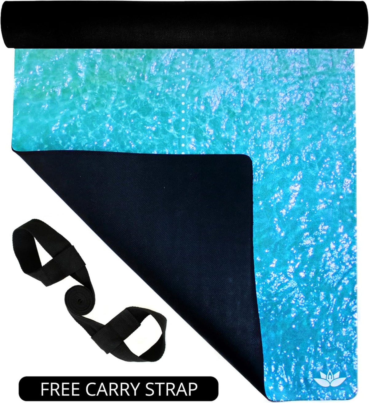All In One Yoga Mat | Luxury Sweat-Grip Mat/Towel Combo | Ideal for Yoga, Hot Yoga, Bikram, Pilates, Workout & Exercise | Eco-Friendly Natural Rubber
