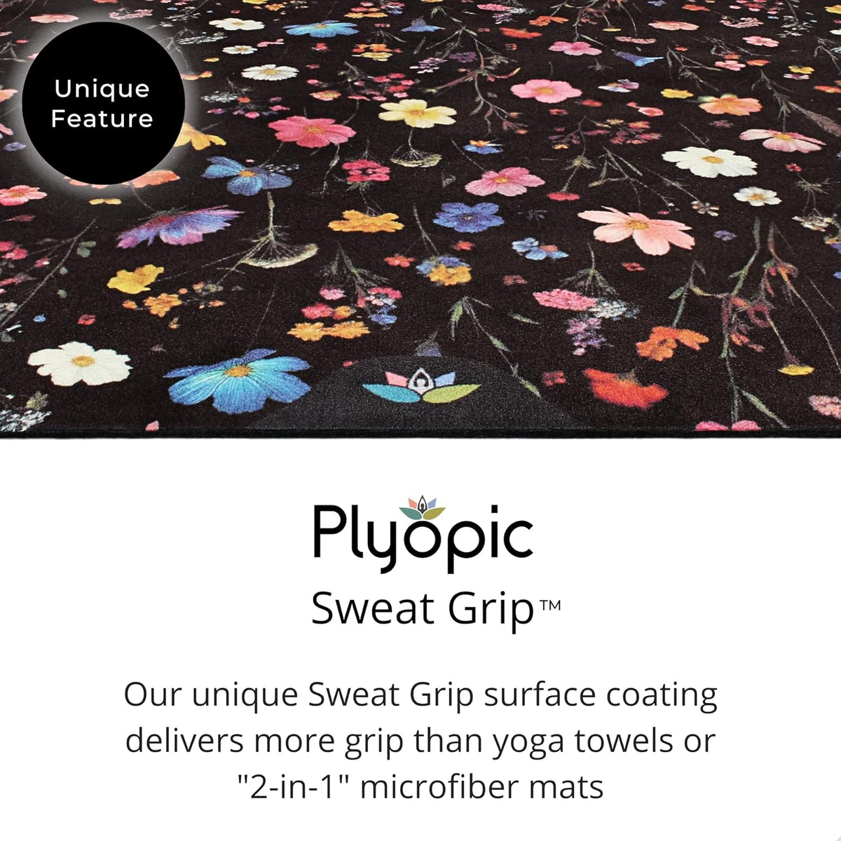 All In One Yoga Mat | Luxury Sweat-Grip Mat/Towel Combo | Ideal for Yoga, Hot Yoga, Bikram, Pilates, Workout & Exercise | Eco-Friendly Natural Rubber