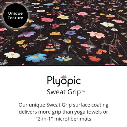 All In One Yoga Mat | Luxury Sweat-Grip Mat/Towel Combo | Ideal for Yoga, Hot Yoga, Bikram, Pilates, Workout & Exercise | Eco-Friendly Natural Rubber