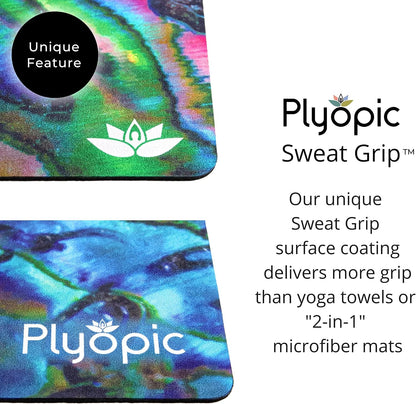 All In One Yoga Mat | Luxury Sweat-Grip Mat/Towel Combo | Ideal for Yoga, Hot Yoga, Bikram, Pilates, Workout & Exercise | Eco-Friendly Natural Rubber