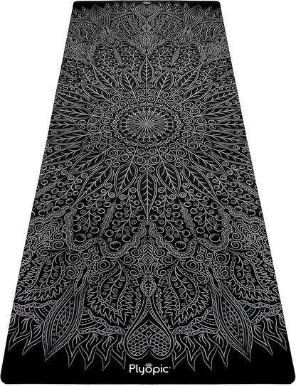 All In One Yoga Mat | Luxury Sweat-Grip Mat/Towel Combo | Ideal for Yoga, Hot Yoga, Bikram, Pilates, Workout & Exercise | Eco-Friendly Natural Rubber
