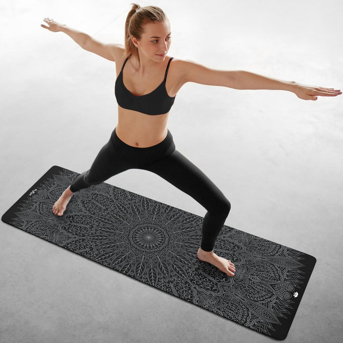 All In One Yoga Mat | Luxury Sweat-Grip Mat/Towel Combo | Ideal for Yoga, Hot Yoga, Bikram, Pilates, Workout & Exercise | Eco-Friendly Natural Rubber