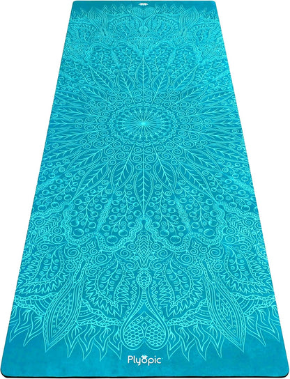All In One Yoga Mat | Luxury Sweat-Grip Mat/Towel Combo | Ideal for Yoga, Hot Yoga, Bikram, Pilates, Workout & Exercise | Eco-Friendly Natural Rubber