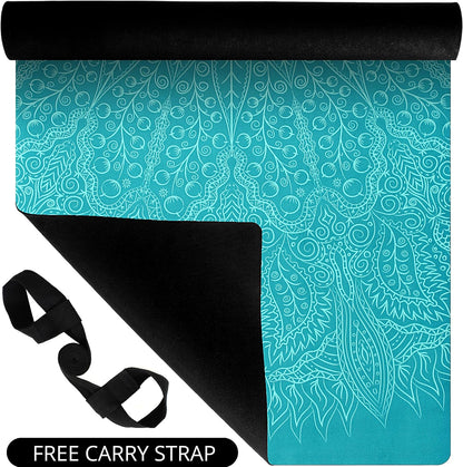 All In One Yoga Mat | Luxury Sweat-Grip Mat/Towel Combo | Ideal for Yoga, Hot Yoga, Bikram, Pilates, Workout & Exercise | Eco-Friendly Natural Rubber