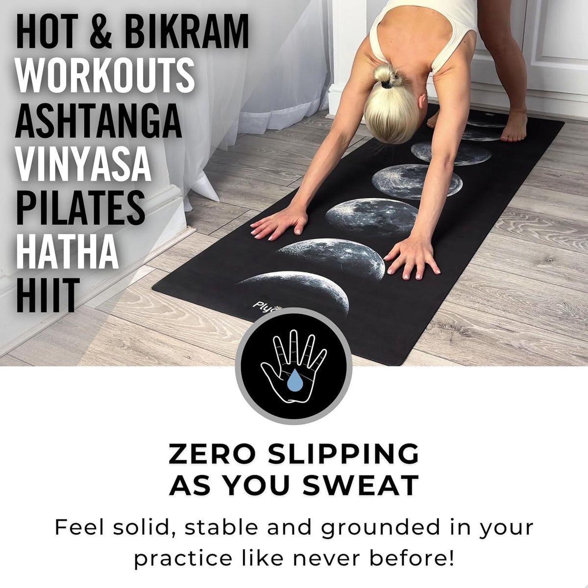 All In One Yoga Mat | Luxury Sweat-Grip Mat/Towel Combo | Ideal for Yoga, Hot Yoga, Bikram, Pilates, Workout & Exercise | Eco-Friendly Natural Rubber