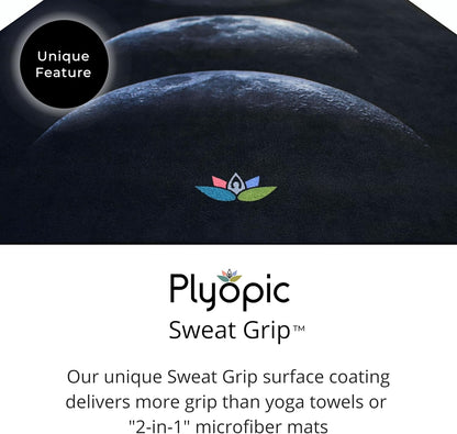 All In One Yoga Mat | Luxury Sweat-Grip Mat/Towel Combo | Ideal for Yoga, Hot Yoga, Bikram, Pilates, Workout & Exercise | Eco-Friendly Natural Rubber