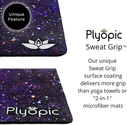 All In One Yoga Mat | Luxury Sweat-Grip Mat/Towel Combo | Ideal for Yoga, Hot Yoga, Bikram, Pilates, Workout & Exercise | Eco-Friendly Natural Rubber