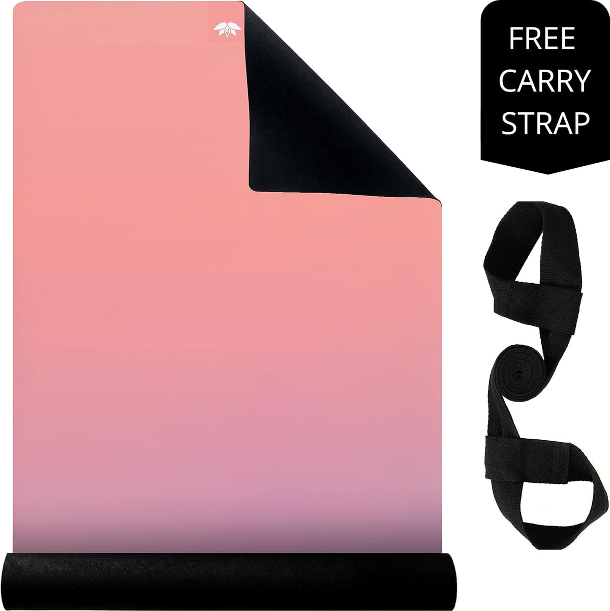 All In One Yoga Mat | Luxury Sweat-Grip Mat/Towel Combo | Ideal for Yoga, Hot Yoga, Bikram, Pilates, Workout & Exercise | Eco-Friendly Natural Rubber