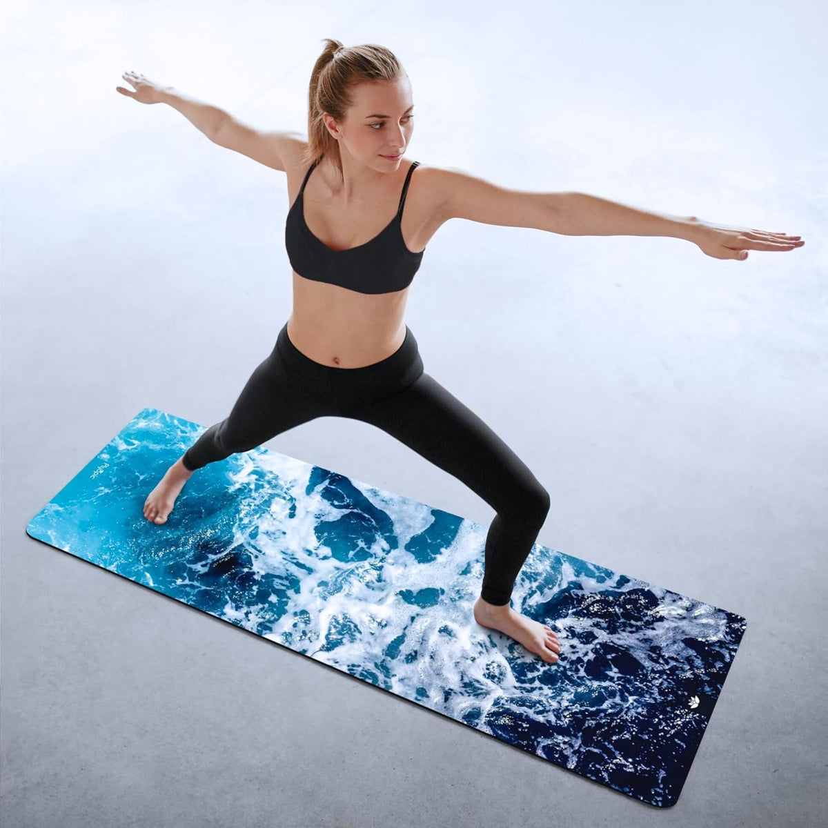 All In One Yoga Mat | Luxury Sweat-Grip Mat/Towel Combo | Ideal for Yoga, Hot Yoga, Bikram, Pilates, Workout & Exercise | Eco-Friendly Natural Rubber