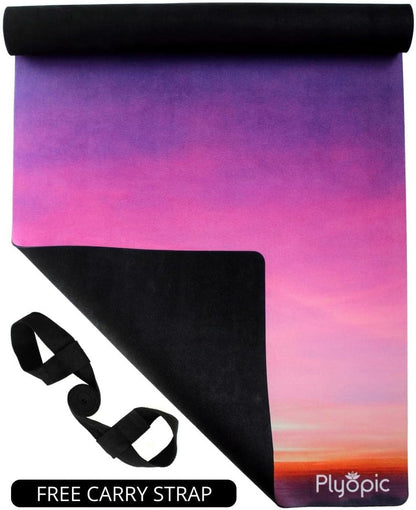 All In One Yoga Mat | Luxury Sweat-Grip Mat/Towel Combo | Ideal for Yoga, Hot Yoga, Bikram, Pilates, Workout & Exercise | Eco-Friendly Natural Rubber