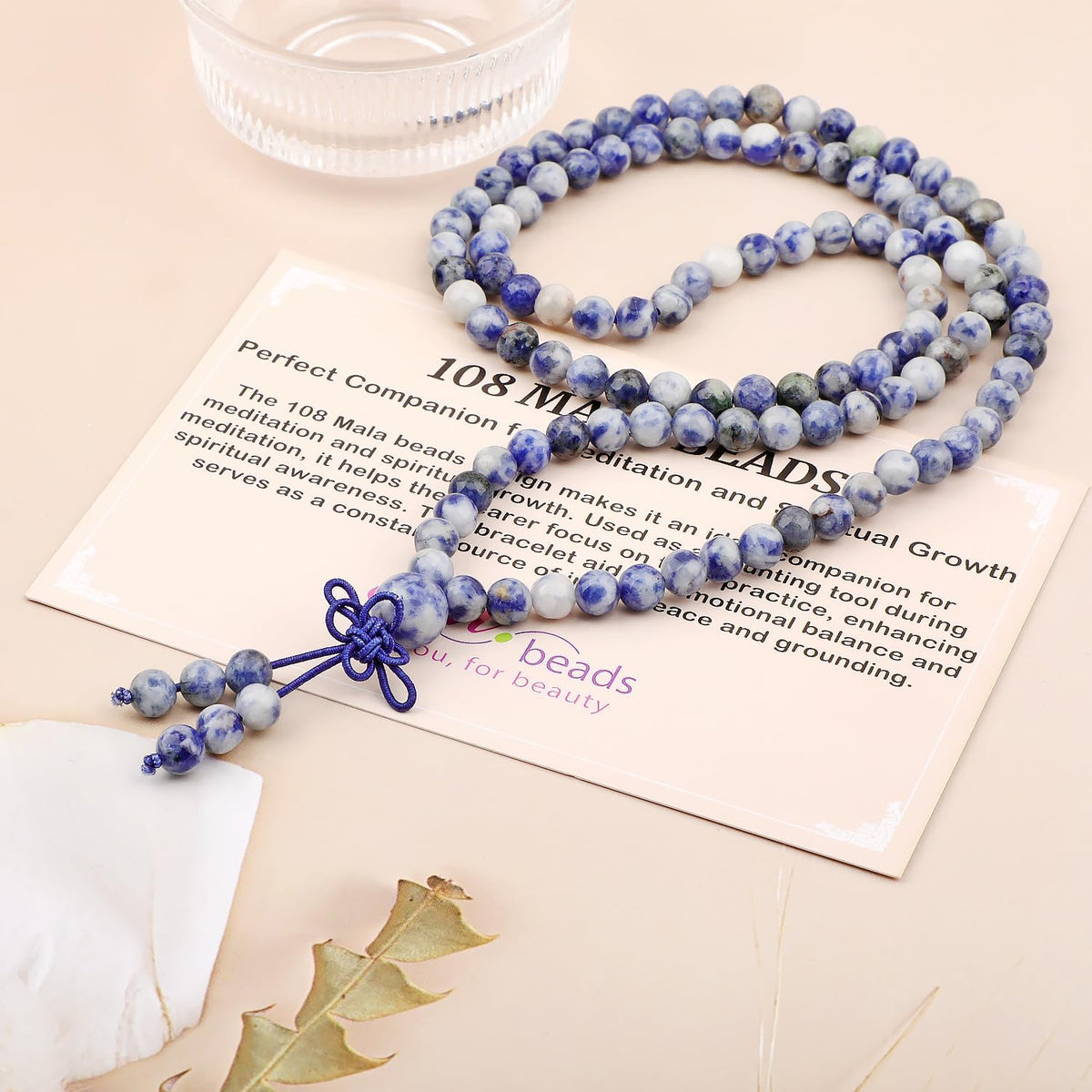 6mm 8mm 108 Prayer Mala Jasper Elastic Bracelet - Handmade Yoga Meditation Healing Power Energy Gifts for Unisex Adult.