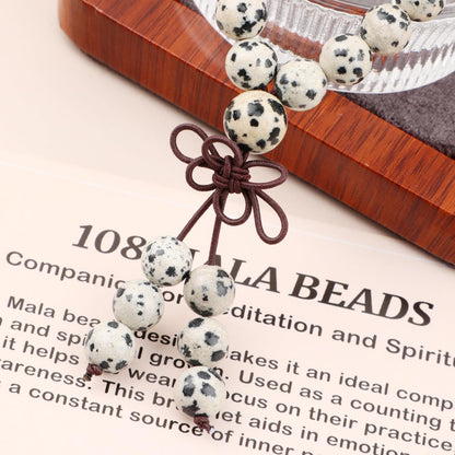 6mm 8mm 108 Prayer Mala Jasper Elastic Bracelet - Handmade Yoga Meditation Healing Power Energy Gifts for Unisex Adult.