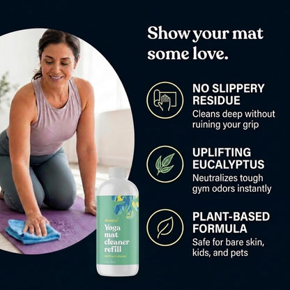 ASUTRA Yoga Mat Cleaner Spray Refill (Peaceful Lavender), 16 fl oz (16oz)