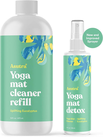 ASUTRA Yoga Mat Cleaner Spray Refill (Peaceful Lavender), 16 fl oz (16oz)