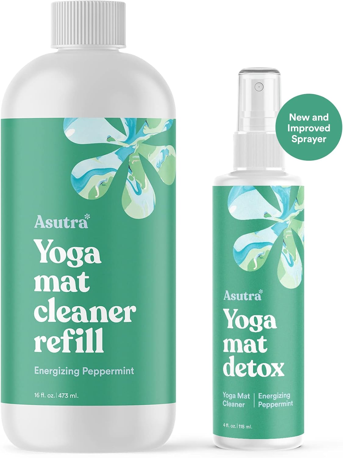 ASUTRA Yoga Mat Cleaner Spray Refill (Peaceful Lavender), 16 fl oz (16oz)