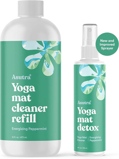 ASUTRA Yoga Mat Cleaner Spray Refill (Peaceful Lavender), 16 fl oz (16oz)