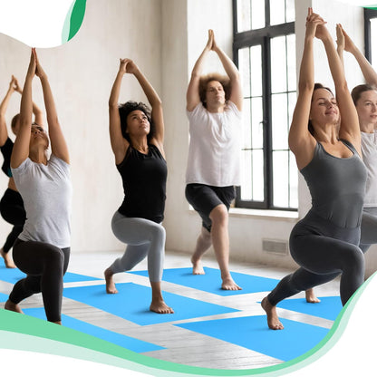 12 Pieces Yoga Mats Bulk 68x24x0.12 Inch Exercise Non Slip Fitness Workout Mats for Women Men Home Workout Gym Yoga