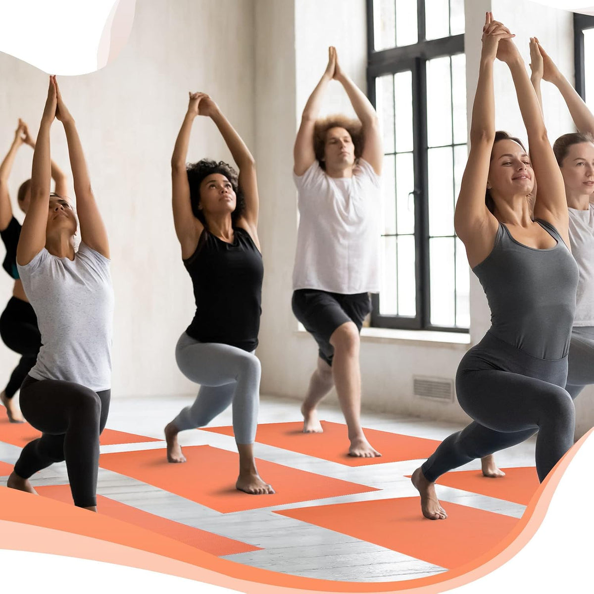 12 Pieces Yoga Mats Bulk 68x24x0.12 Inch Exercise Non Slip Fitness Workout Mats for Women Men Home Workout Gym Yoga