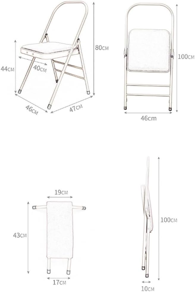 Yoga Assist Chair with Lumbar Back Support,Iyengar Yoga Chair,Removable Seat Cushion, Metal Frame,Backless Yoga Chair,Portable Foldable Yoga Chair,Gray,Without Lumbar Support