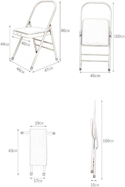 Yoga Assist Chair with Lumbar Back Support,Iyengar Yoga Chair,Removable Seat Cushion, Metal Frame,Backless Yoga Chair,Portable Foldable Yoga Chair,Gray,Without Lumbar Support