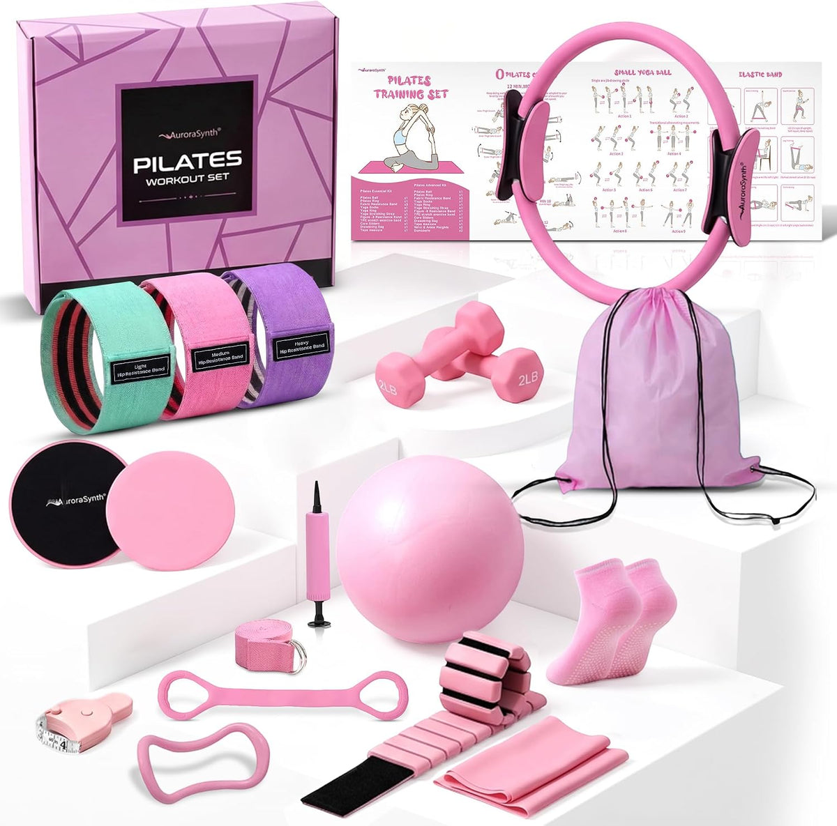 Home Pilates Kit Pilates Equipment Set for Women, Pilates Essentials Kit