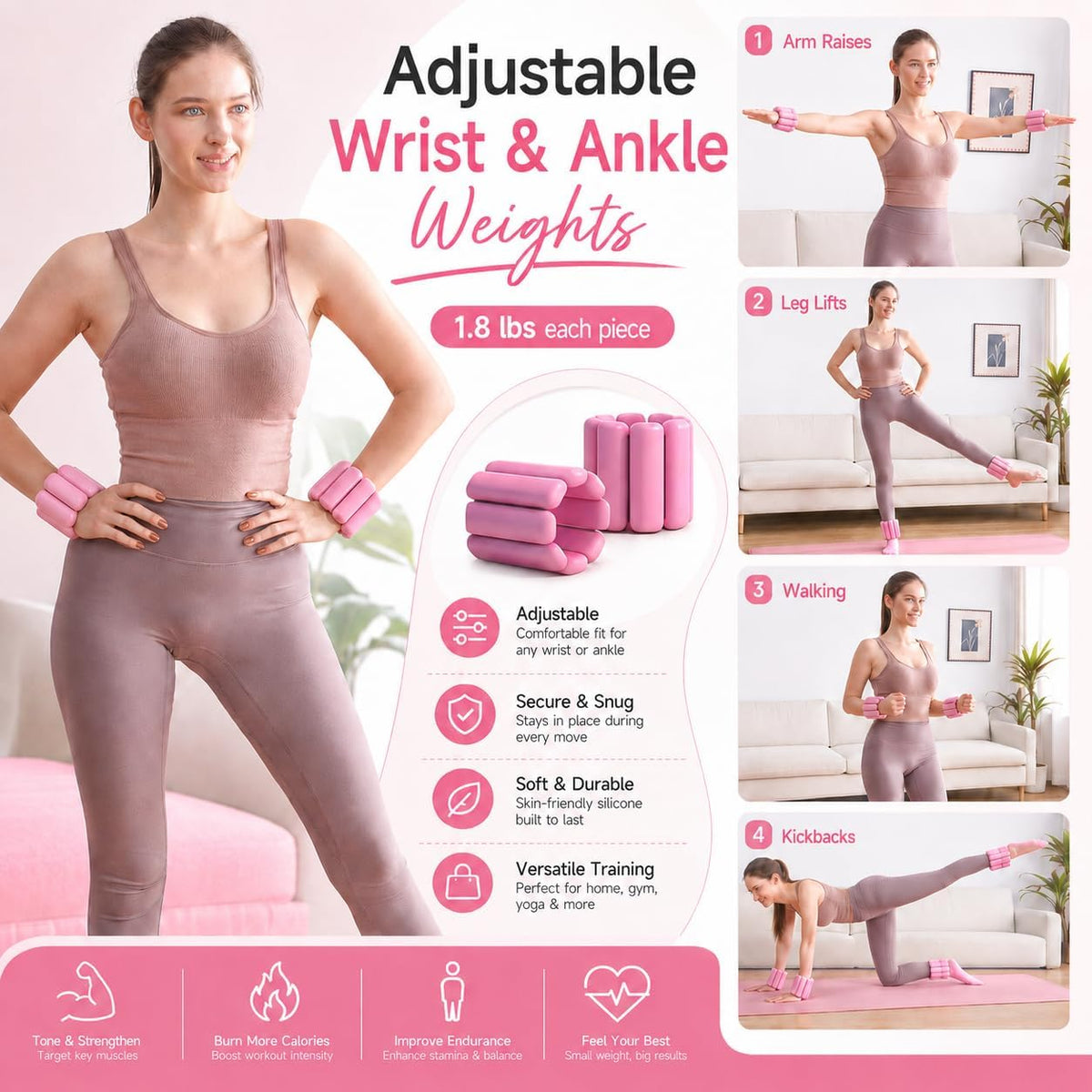 Home Pilates Kit Pilates Equipment Set for Women, Pilates Essentials Kit