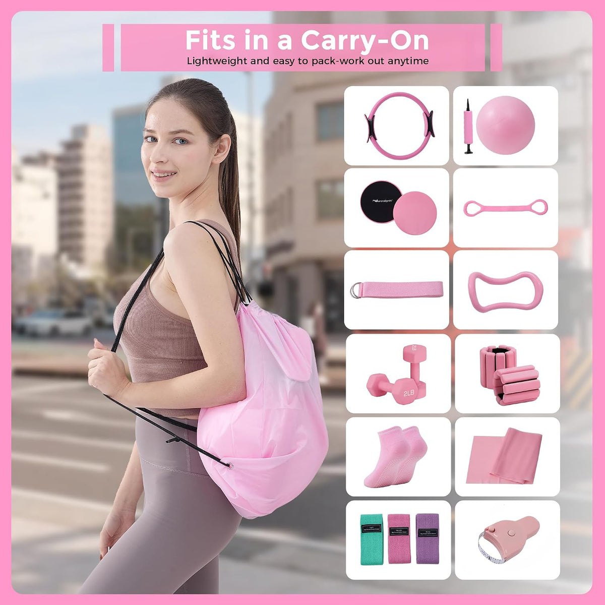 Home Pilates Kit Pilates Equipment Set for Women, Pilates Essentials Kit