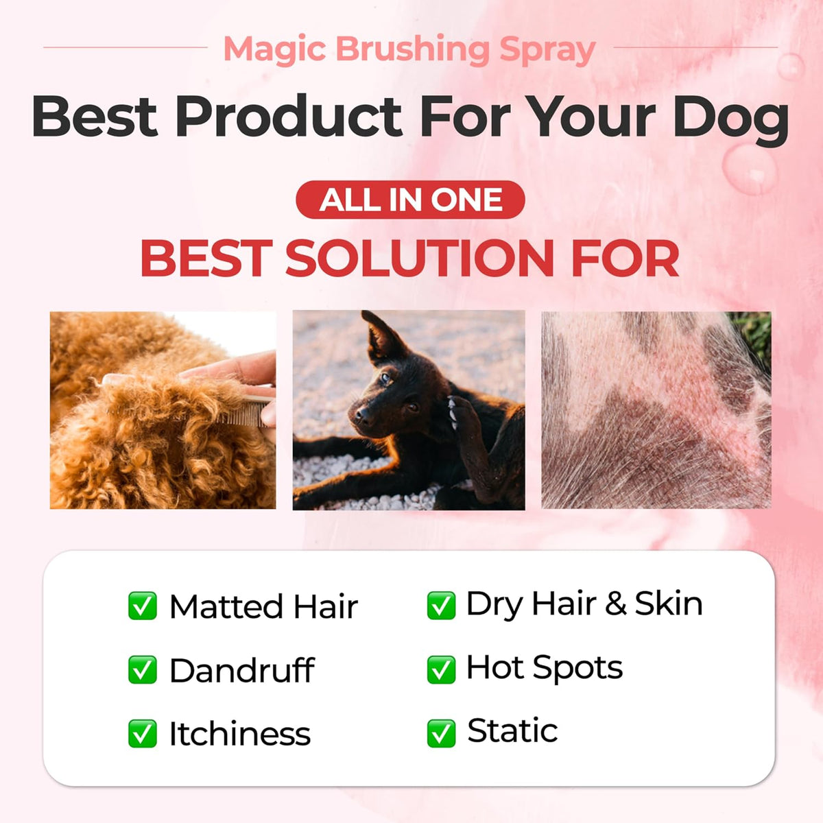 Magic Brushing Spray for Dogs 170ml 5.8fl oz