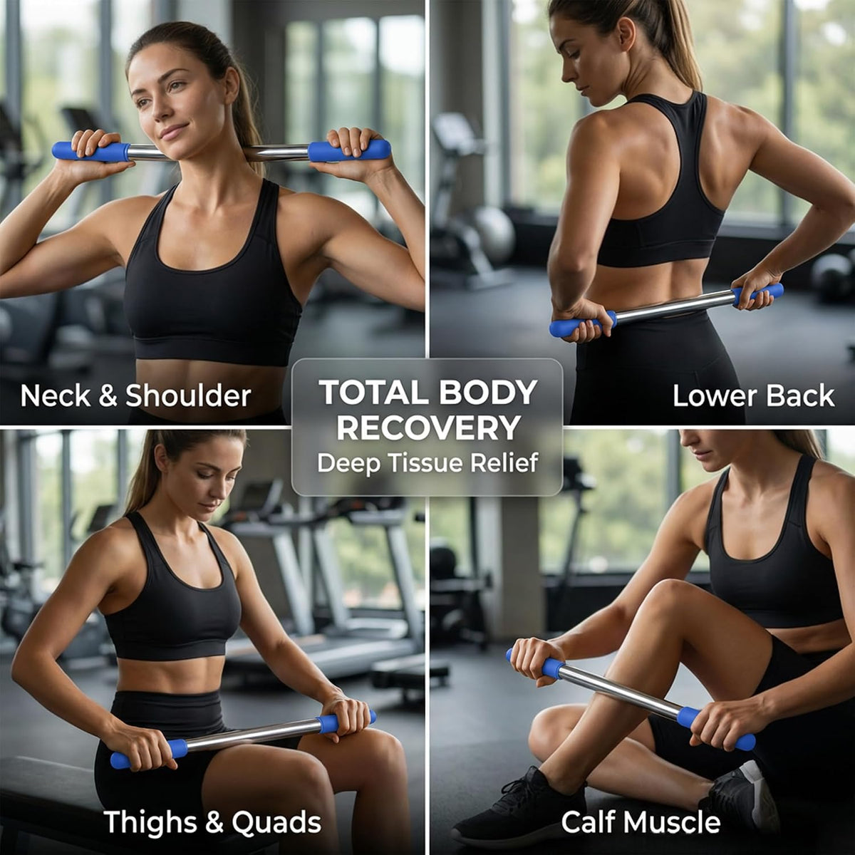 17.5”Muscle Roller Massage Roller Stick for Myofascial Release