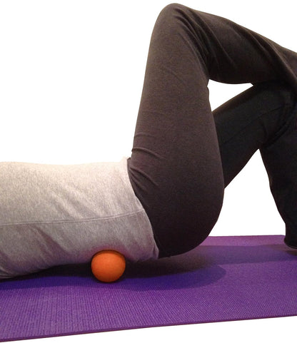 Massage Lacrosse Balls for Myofascial Release, Trigger Point Therapy, Muscle Knots, and Yoga Therapy. Set of 2 Firm Balls (Blue and Red)