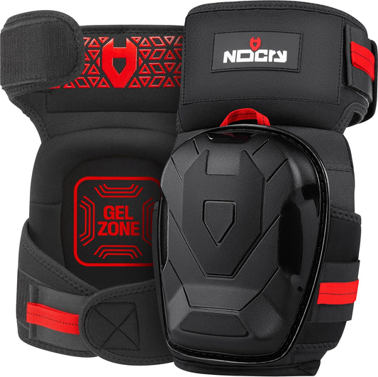 Professional Work Knee Pads for Men Construction with Ankle Support and Heavy Duty Anti-Slip Cap — Foam Cushion and Extra Thick Gel Padding — Reinforced Thigh & Shin Straps