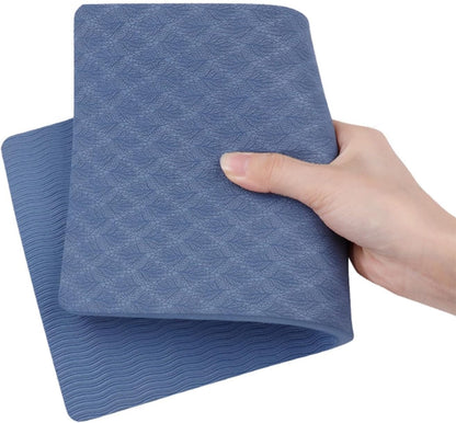 2-Pack TPE Yoga Knee Pads & Exercise Mat - Extra Thick Non-Slip Support for Plank, Push-Up, Kneeling, Pilates & Floor Workouts - Full Body Protection for Knees, Elbows, Wrists - Ideal Yoga Essentials for Women & Men