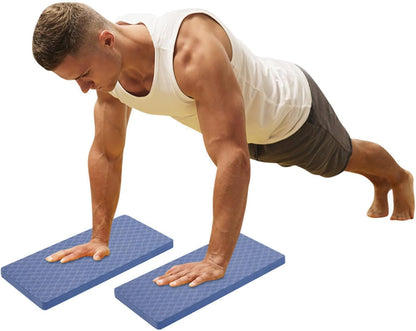 2-Pack TPE Yoga Knee Pads & Exercise Mat - Extra Thick Non-Slip Support for Plank, Push-Up, Kneeling, Pilates & Floor Workouts - Full Body Protection for Knees, Elbows, Wrists - Ideal Yoga Essentials for Women & Men