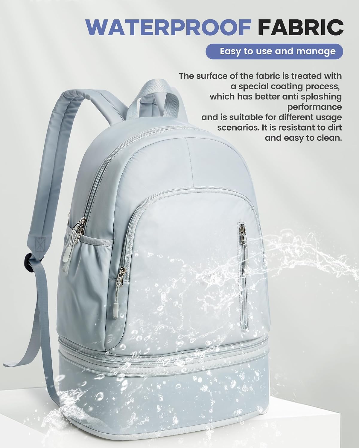 Gym Backpack for Women Men,Cheer bag,Lightweight Gym Bag with Shoe Compartment, Waterproof Sports Backpack with Wet Pocket, Black