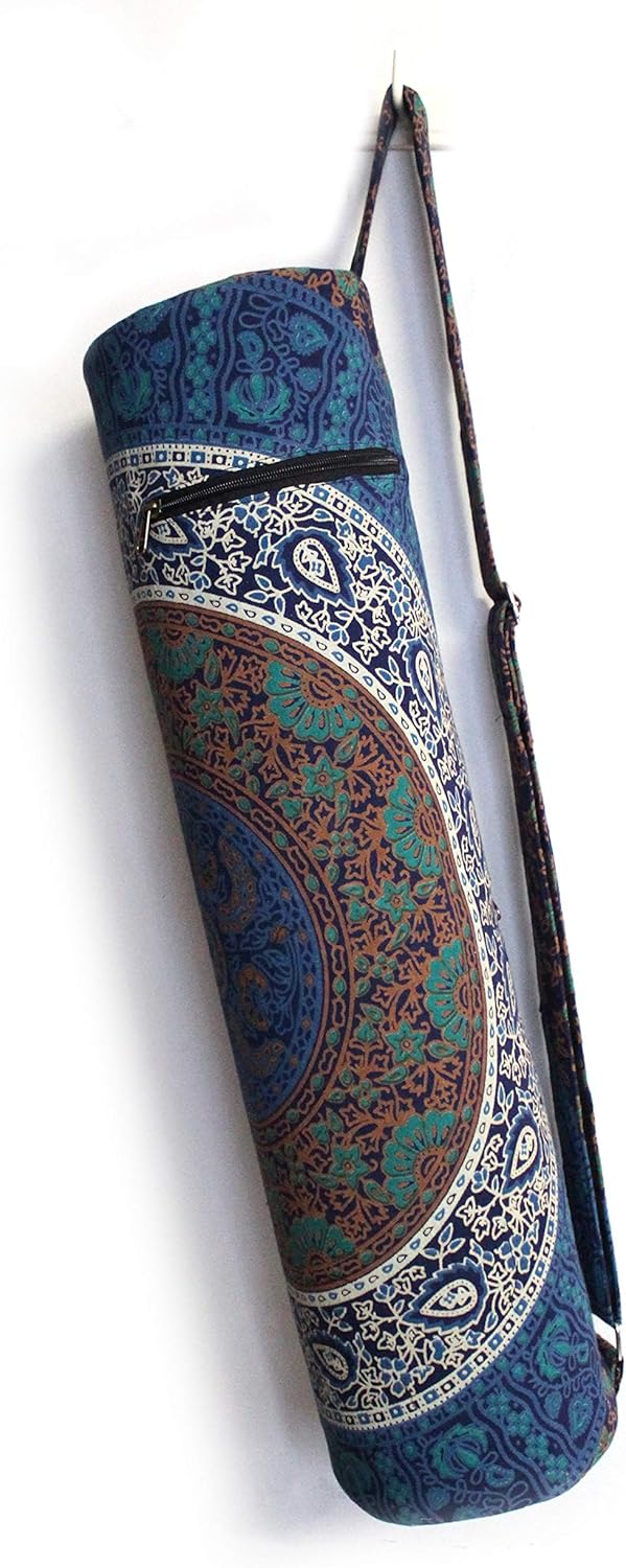 ICC Yoga Mat Bag Carrier Full-Zip Exercise Yoga Mat Carry Bag for Women Men with Multi-Functional Storage Pockets and Adjustable Shoulder Strap 26X6 Inches
