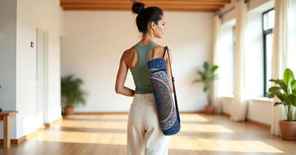 ICC Yoga Mat Bag Carrier Full-Zip Exercise Yoga Mat Carry Bag for Women Men with Multi-Functional Storage Pockets and Adjustable Shoulder Strap 26X6 Inches