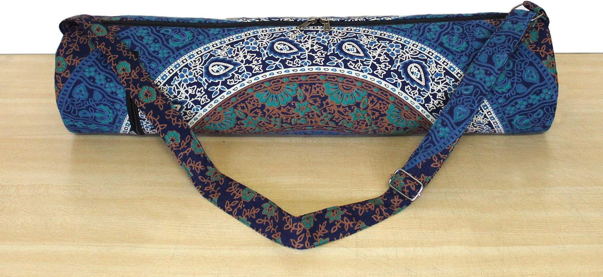 ICC Yoga Mat Bag Carrier Full-Zip Exercise Yoga Mat Carry Bag for Women Men with Multi-Functional Storage Pockets and Adjustable Shoulder Strap 26X6 Inches